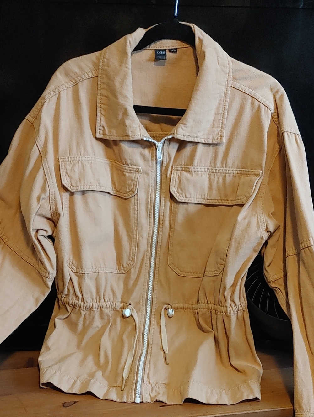 Light Brown Women's Zip-Front Utility Jacket